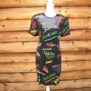 Vintage Cache Gold Label Sequin Dress